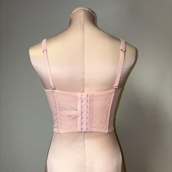 BNWT Victoria's Secret Dream Angel Pink & Black Lace Corset (S-DD) - Picture 4 of 7